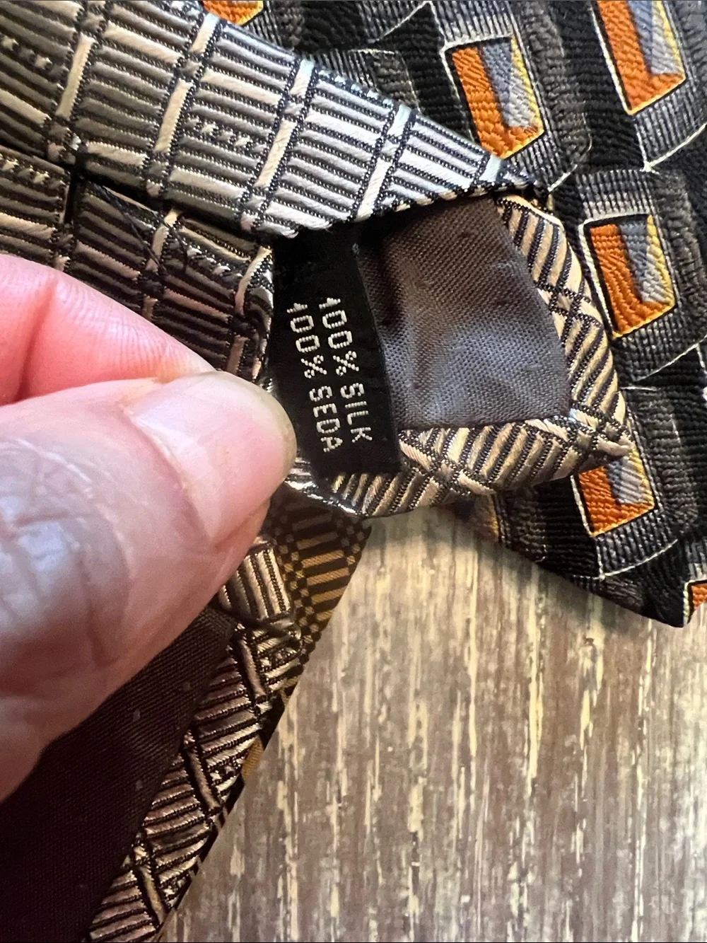 Set of 4 Assorted Men’s Patterned Silk & Polyester Ties - Brown, Gold & Black